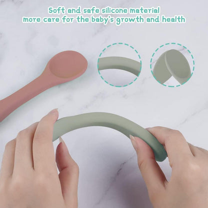 Silikon Babylöffel Set 4er Pack – BPA Frei & Weich