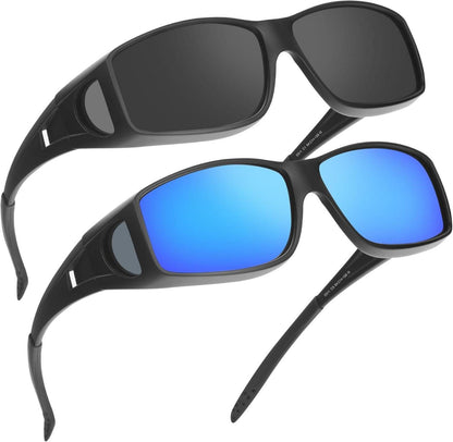 Polarisierte Überzieh-Sonnenbrille UV400 Schutz 2er Set