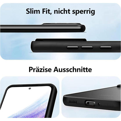 Handyhülle Samsung A52/A52s Matt Schwarz Stoßfest