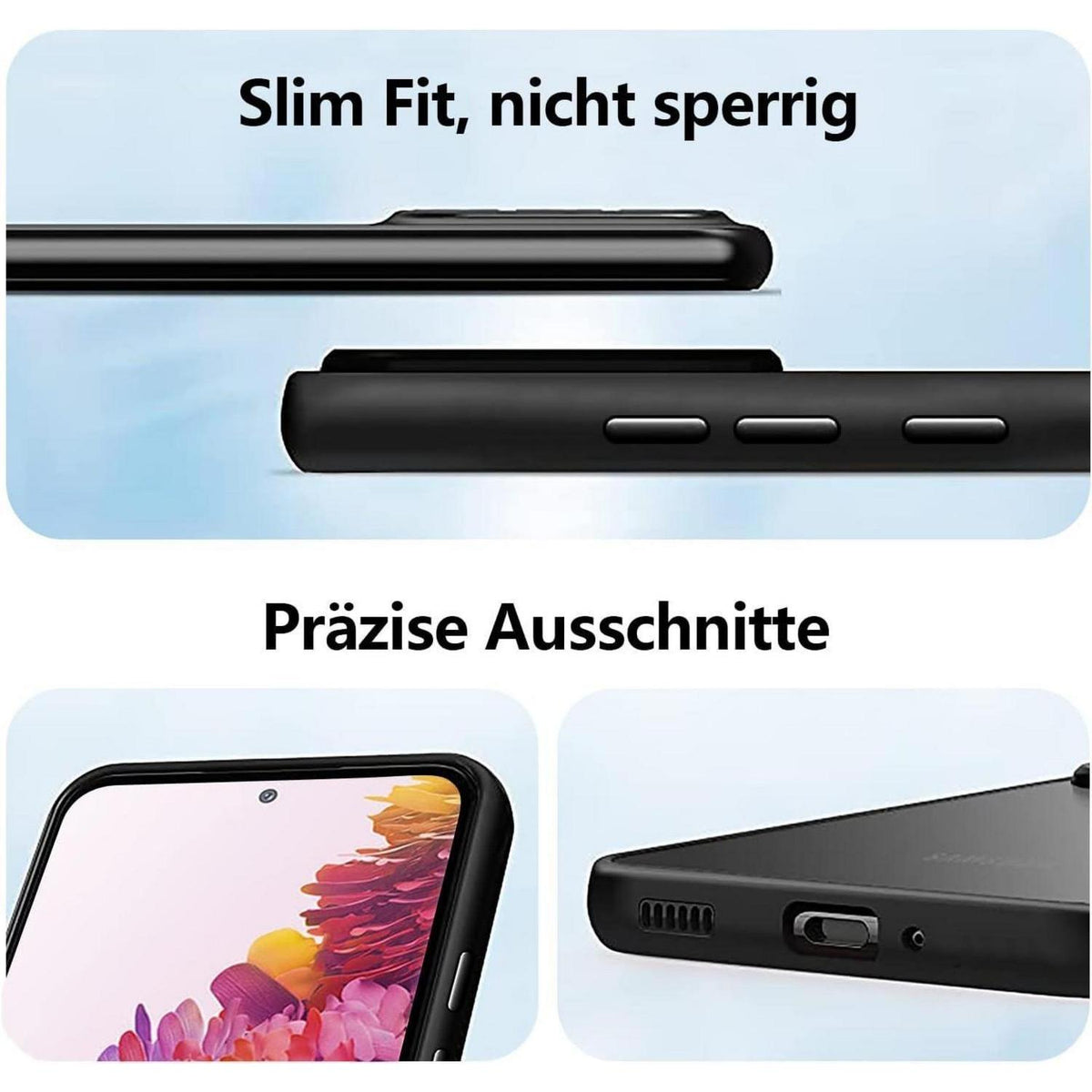 Samsung Galaxy S20 FE Hülle Matt Transluzent Schwarz