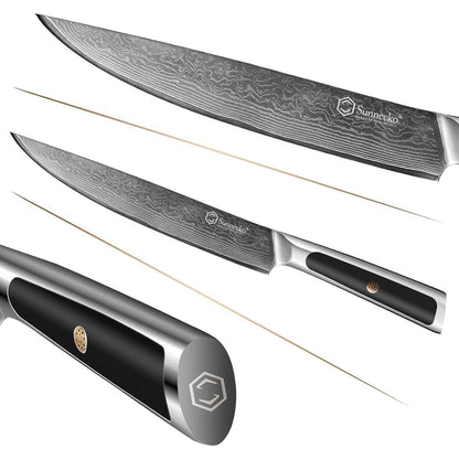 8 Zoll Damast Kochmesser mit eingelegtem Griff