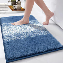 Badteppich Enyhom 45x65cm Blau rutschfest weich saugfähig