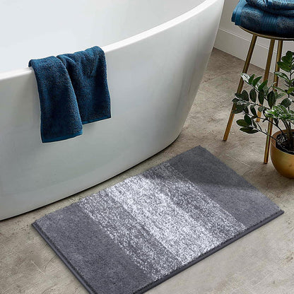 Rutschfester Badteppich 45x65 cm - Weiche Mikrofaser Matte Grau