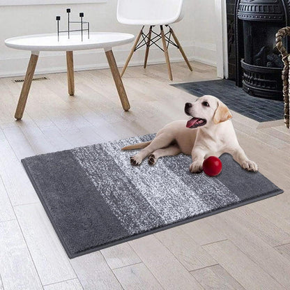 Rutschfester Badteppich 45x65 cm - Weiche Mikrofaser Matte Grau