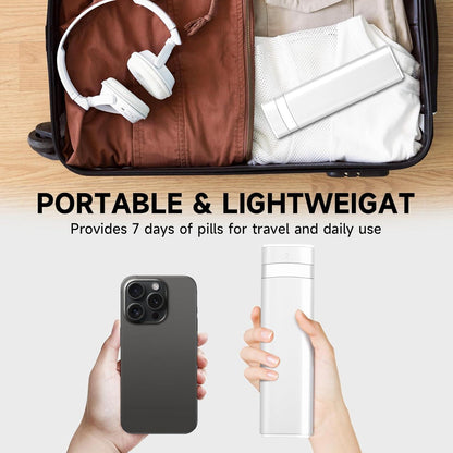 Tablettenbox 7 Tage BPA Frei Reise Medikamentenbox Vitamine