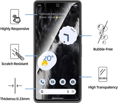 Panzer Schutz Glas Google Pixel 7 9H HD Displayschutzfolie