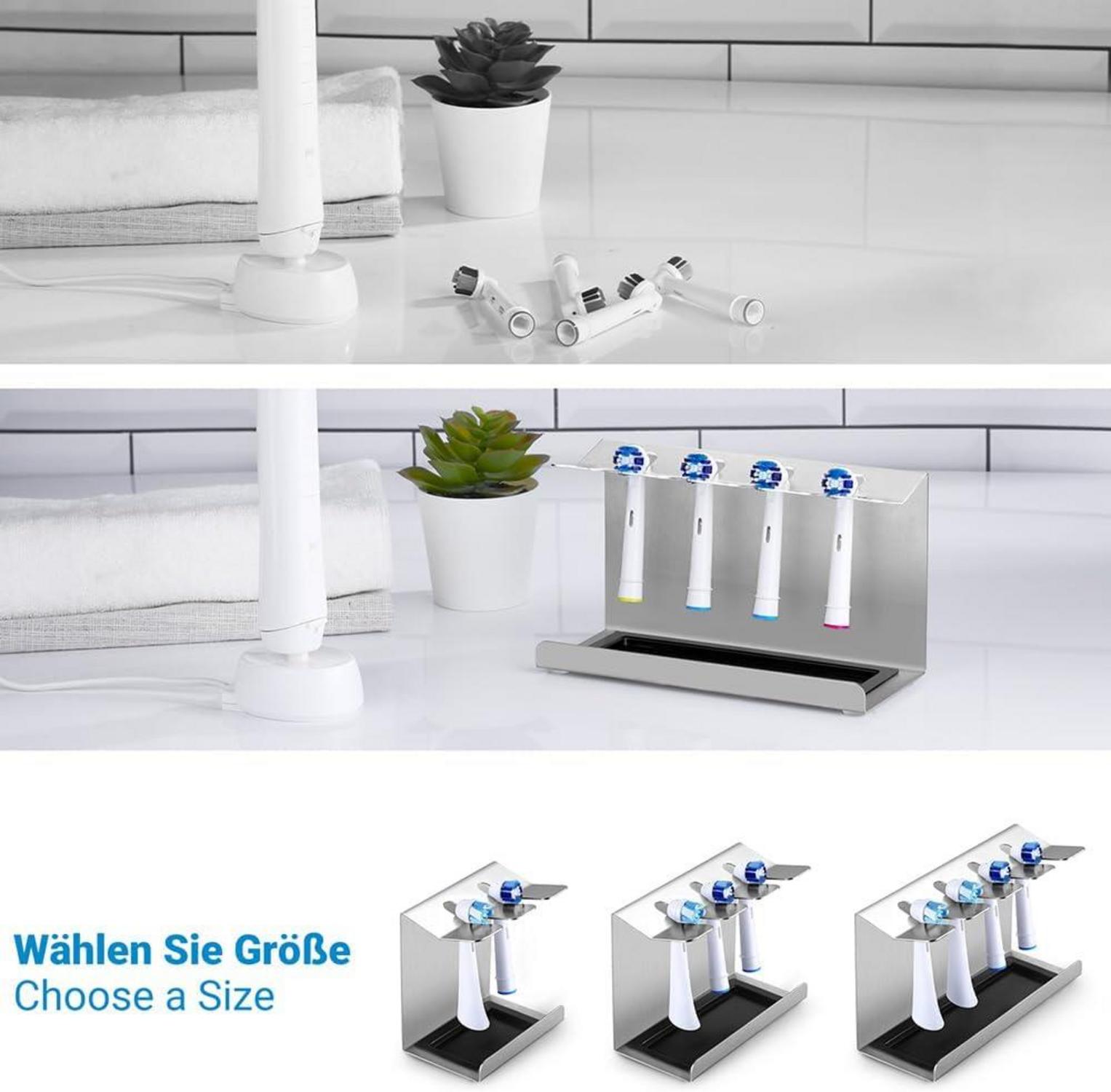 Premium Edelstahl Zahnbürstenhalter für Oral-B Philips Sonicare