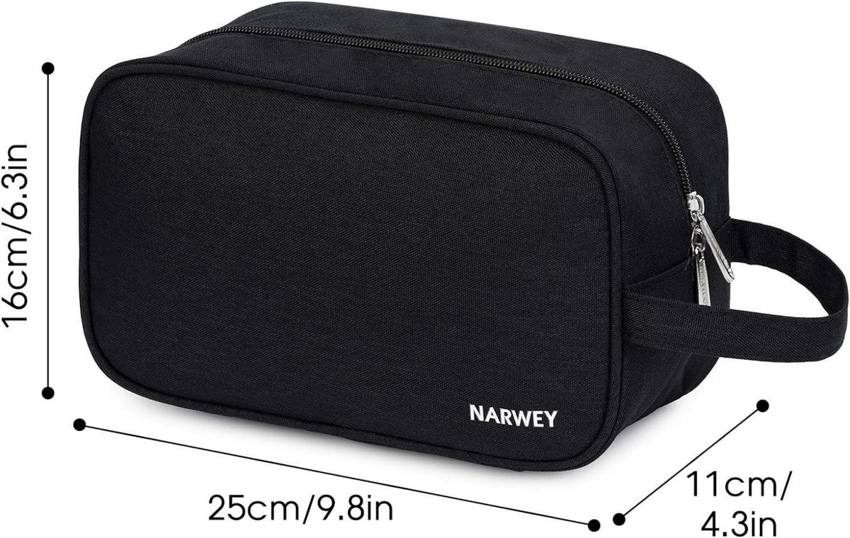 Kulturbeutel Herren Damen Reise Waschtasche Groß Schwarz
