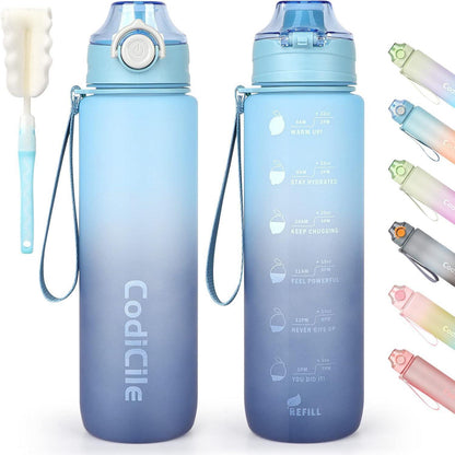 Sport Trinkflasche 1L BPA-frei Wasserflasche auslaufsicher