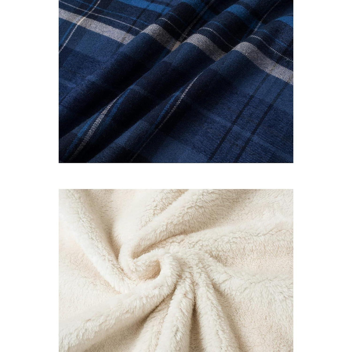 Herren Thermohemd mit Innenfleece, Blau Grau
