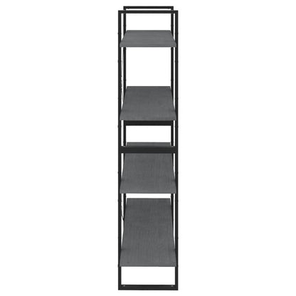 Bücherregal 100x30x140 cm 4 Fächer Kiefer Massivholz Grau