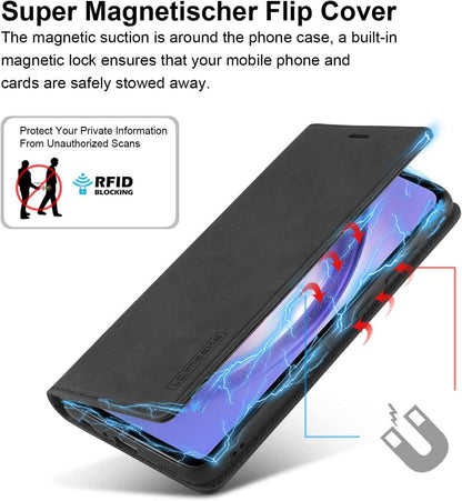 Handyhülle Samsung Galaxy A54 5G Leder Klappbar Flip Wallet Case