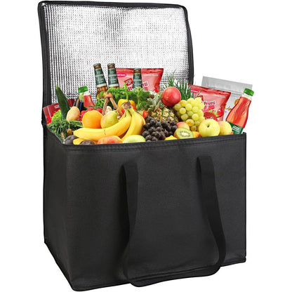 Kühltasche wiederverwendbar für Lebensmittel – Schwarz 40x40x35cm