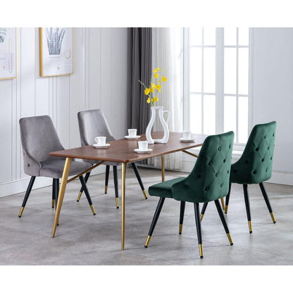 Samt Esszimmerstühle Set 4er – Modern & Komfortabel Grau