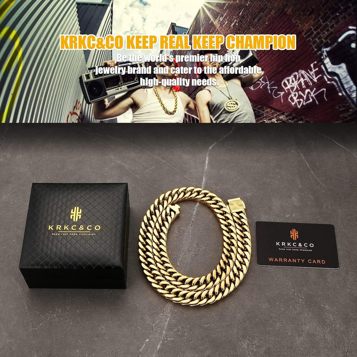 Panzerkette Herren 8-14mm Edelstahl Cuban Link Chain Gold Silber Hip