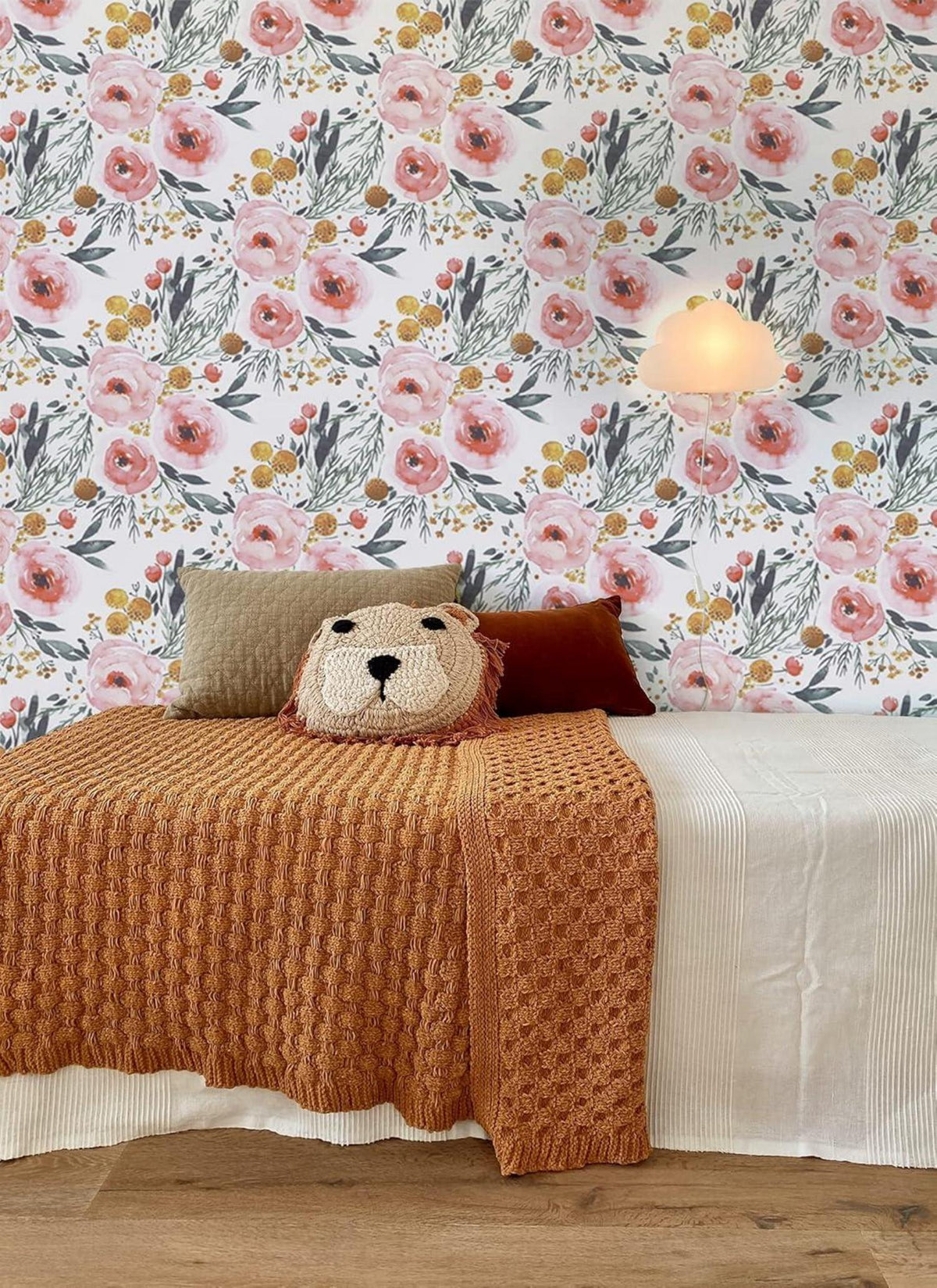 Selbstklebende Tapete Blumen 39×500cm florales Muster Möbel Folie