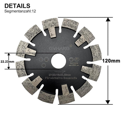 Diamant Frässcheibe 120mm für Fußbodenheizung & Estrich