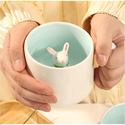 3D Hase Tasse Keramik | Einzigartige Kaninchen Geschenkidee
