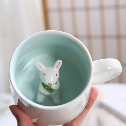3D Hase Tasse Keramik | Einzigartige Kaninchen Geschenkidee