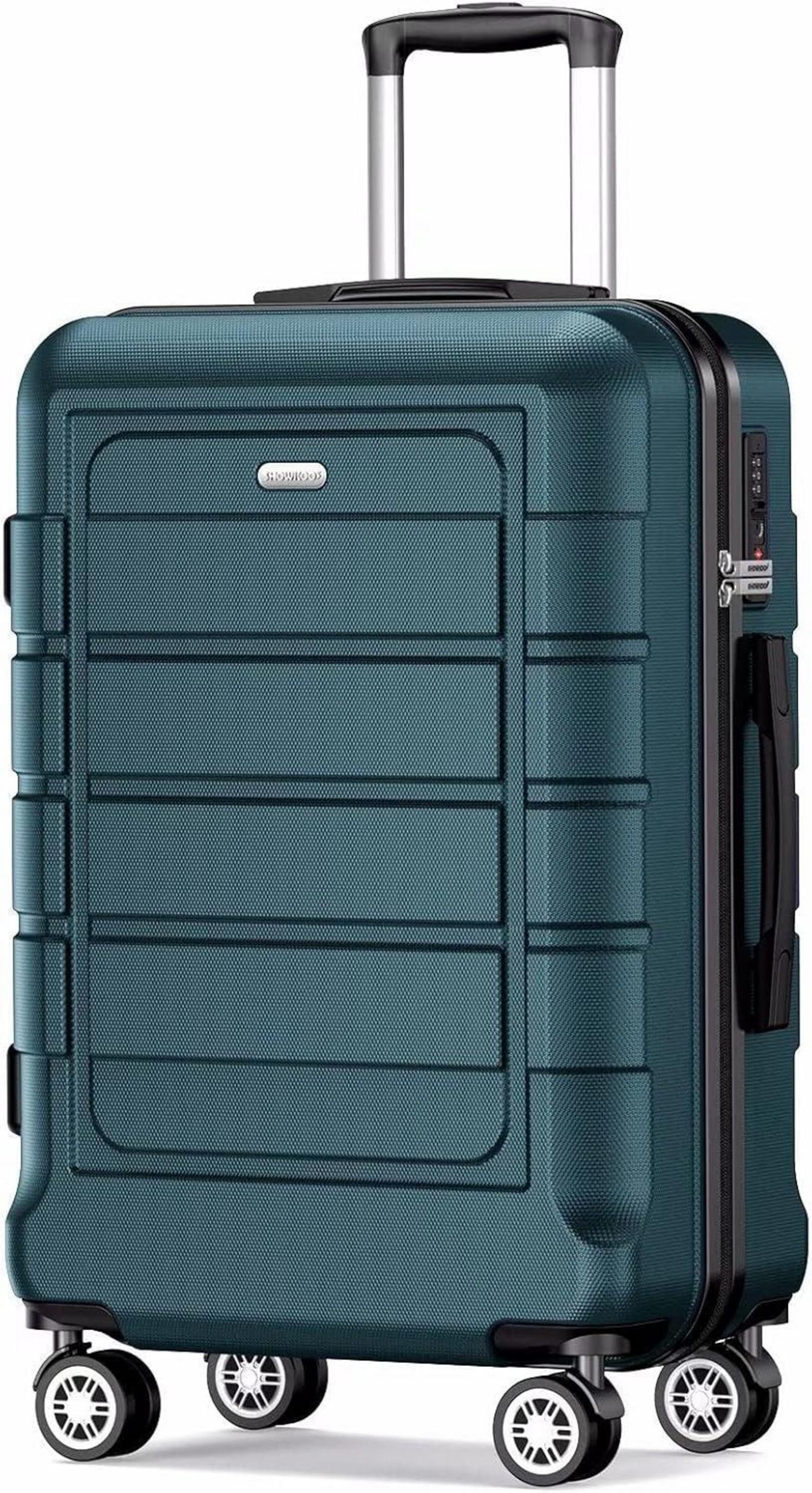 SHOWKOO Koffer Mittelgroß Hartschale ABS+PC Erweiterbar TSA-Schloss