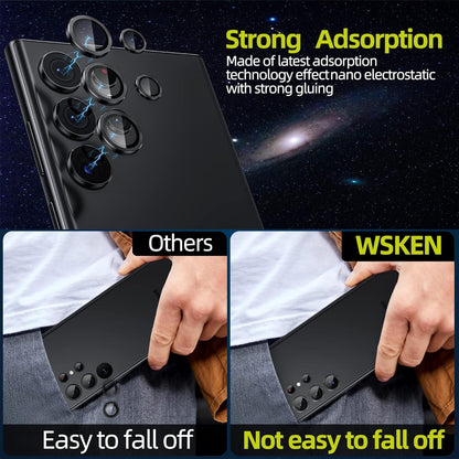 Kameraschutz aus gehärtetem Glas für Samsung Galaxy S23 Ultra Schwarz
