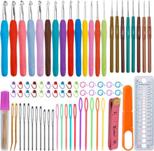 Häkelnadel-Set mit ergonomischen Hakengrößen und Zubehör, 77-teilig