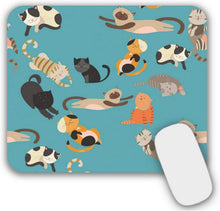 Kleines Mauspad mit Katzenmotiv, rutschfeste Unterseite - 24x20cm