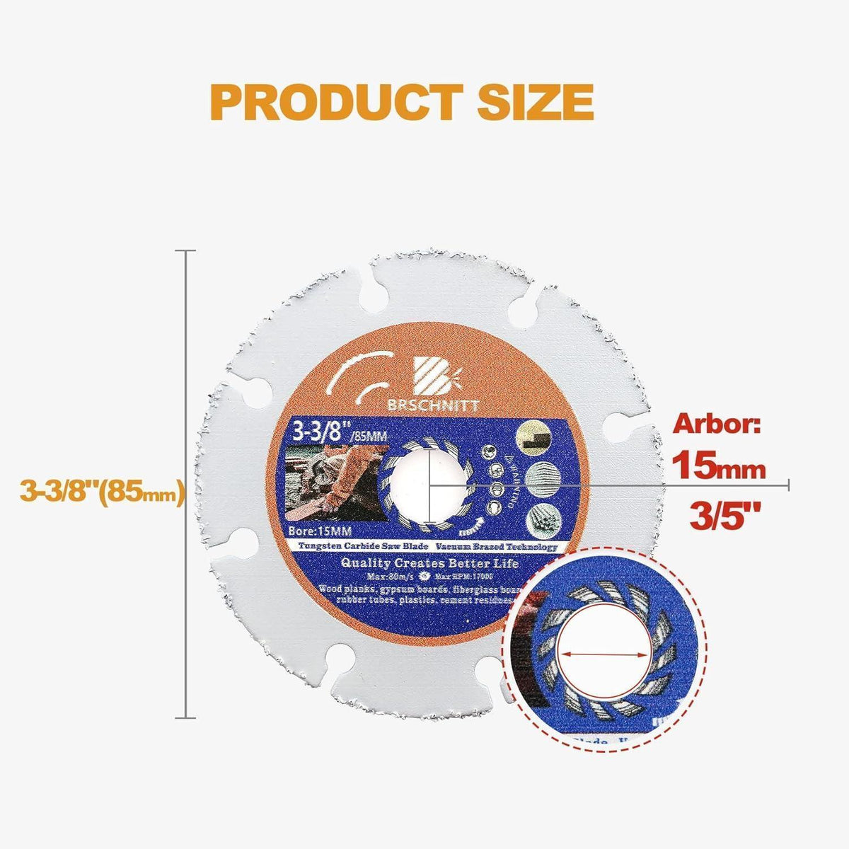 85mm Multi Sägeblatt Trennscheibe 10 Stück für Winkelschleifer