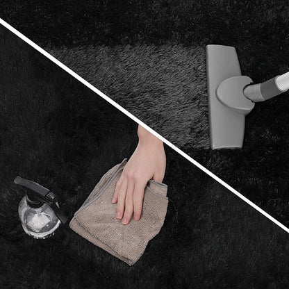 Hochflor Shaggy Teppich Schwarz 200 x 300 cm - Superweich & Flauschig