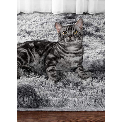 Weicher Hochflor Shaggy Teppich dunkelgrau 200x300 cm