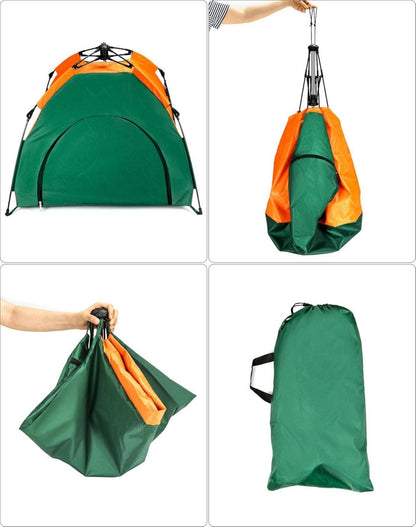 QWORK® Hundezelt Katzenzelt Wasserdicht - Bequeme Polsterung - 80 x 77 x 62 cm