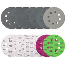 Schleifscheiben 125mm Klett 70 Stück Nass & Trocken, gemischte Körnung