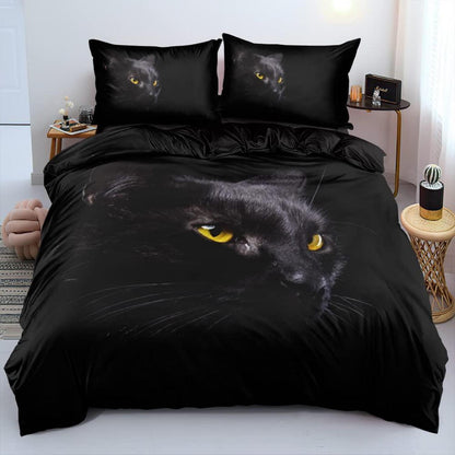 Bettwäsche Katze 155x220 | 3D Effekt & Wendebettwäsche
