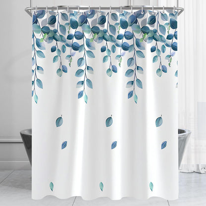 Duschvorhang Grün Blätter Pflanze Saum Antischimmel Textil 180x180cm