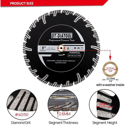 Diamant-Trennscheibe 230mm Turbo für Granit & Beton