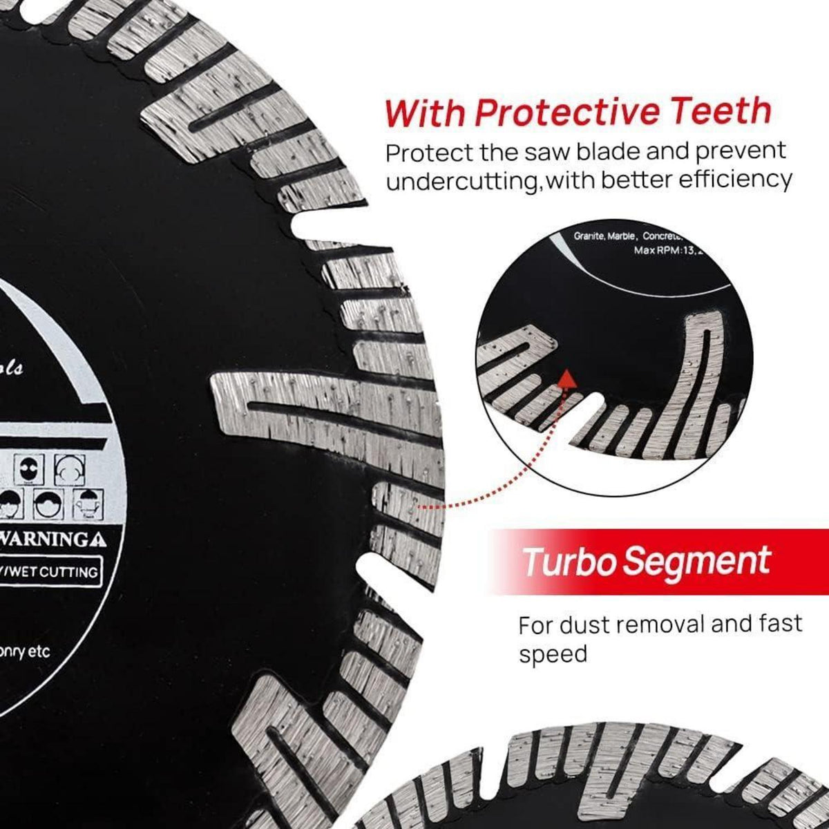 Diamant-Trennscheibe 180mm Turbo für Granit & Beton