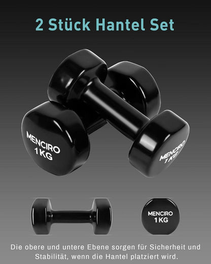 Kurzhantel Set 2er 1KG - 5KG für Zuhause Fitnessstudio Muskeltraining