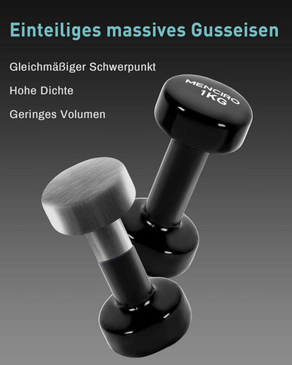 MENCIRO 2er Set Kurzhanteln 1KG - 5KG für Zuhause Fitnessstudio