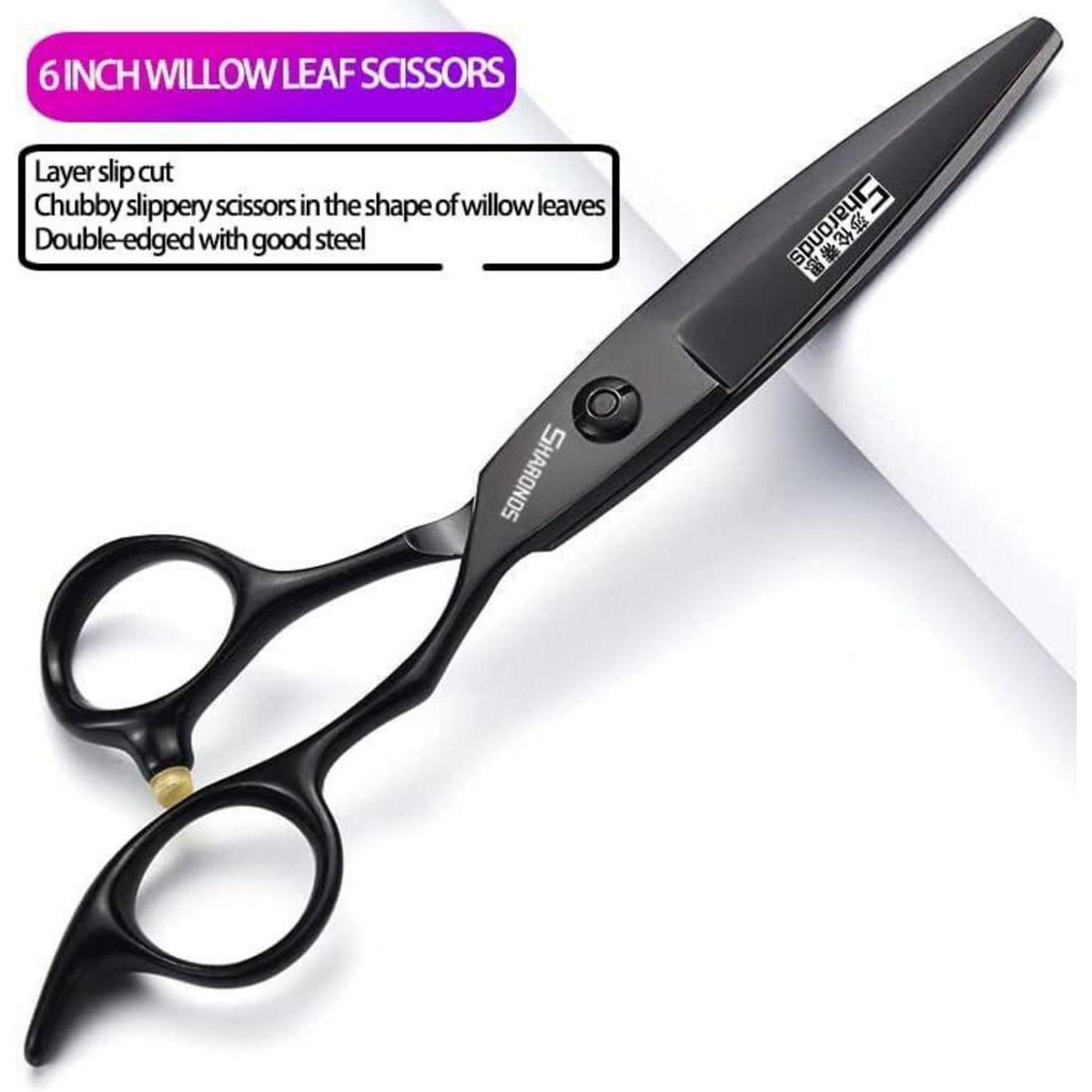 Professionelles Haarschneideschere Set 6/7 Zoll 440C Schwarz