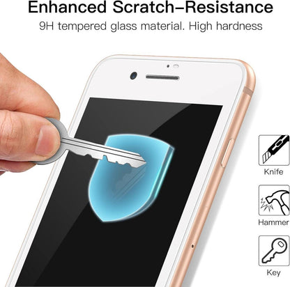 Panzer Schutzfolie iPhone SE 3 2 8 7 4,7 Zoll Weiß 3 Stück