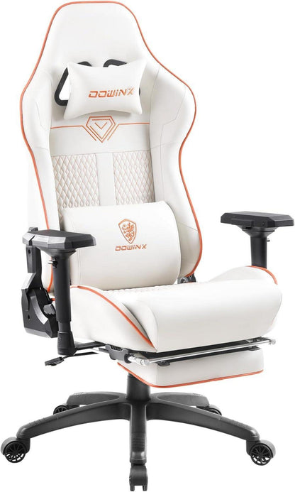 Ergonomischer Gaming-Stuhl mit 4D-Armlehnen & Fußstütze in