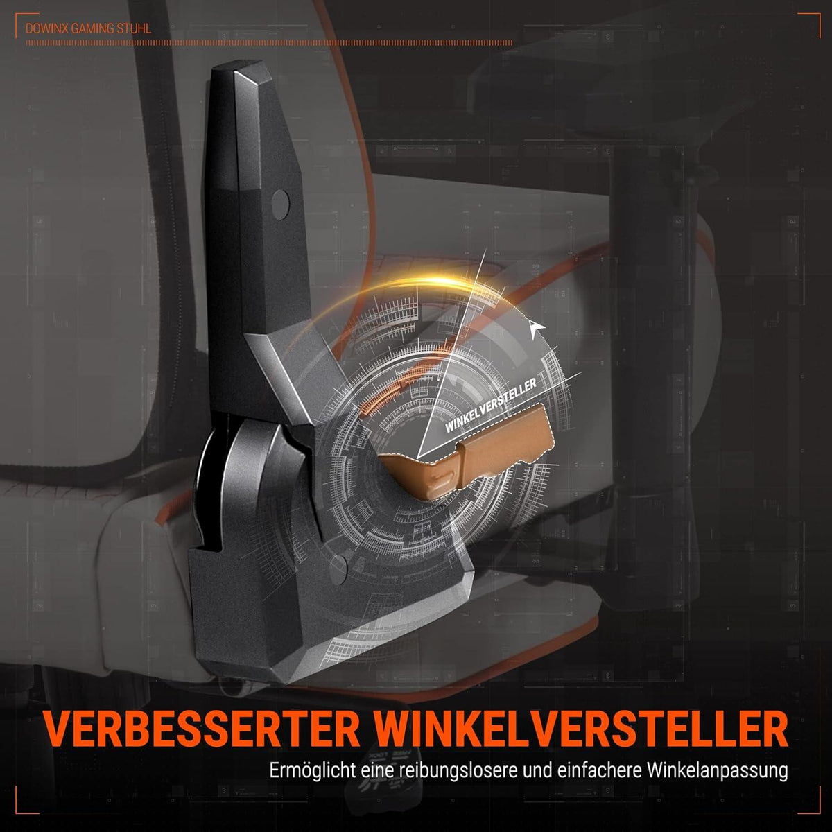 Dowinx Gaming Stuhl Bürostuhl 4D Armlehnen Hohe Belastbarkeit