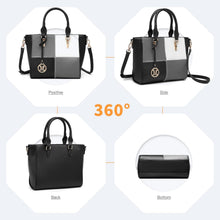 Lulu Damen Handtasche mittelgroß Farbblock PU-Leder
