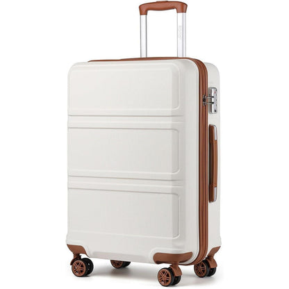XL Hartschalenkoffer 74cm Cremeweiß mit TSA Schloss