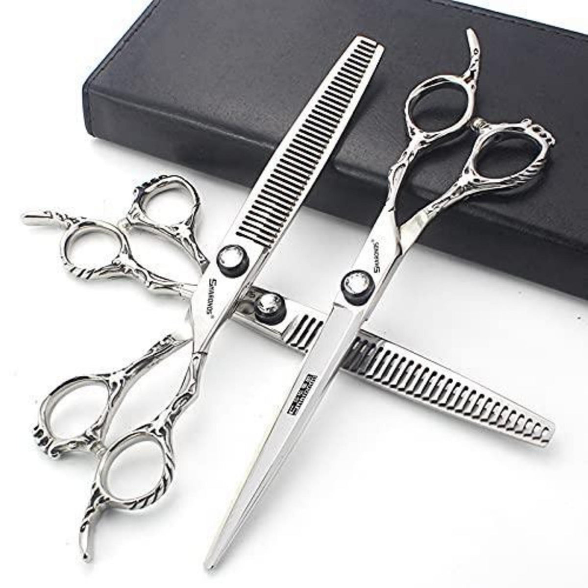 6 Zoll Japanische Friseurschere Silberne Schlange