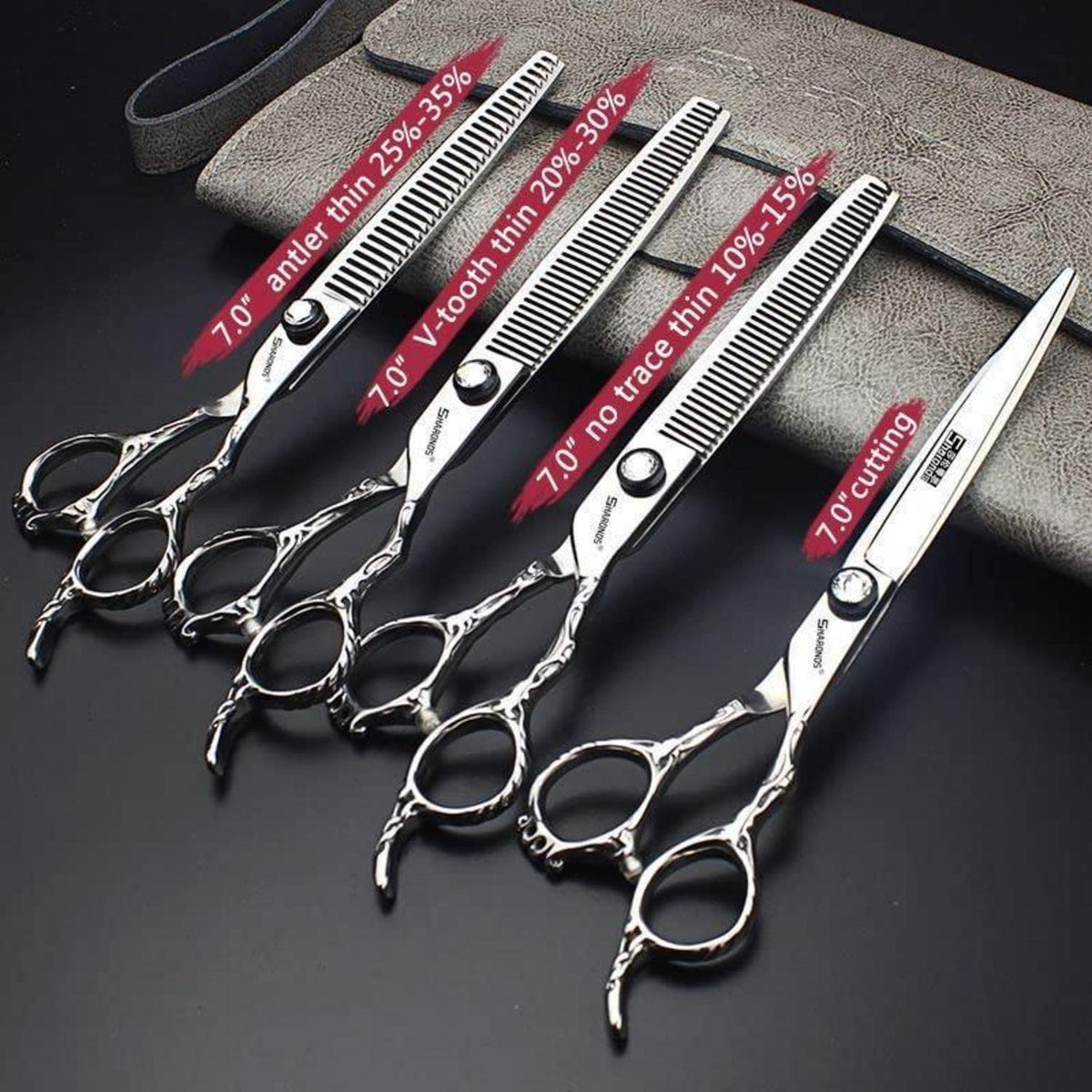 6 Zoll Japanische Friseurschere – Silberne Schlange Textur