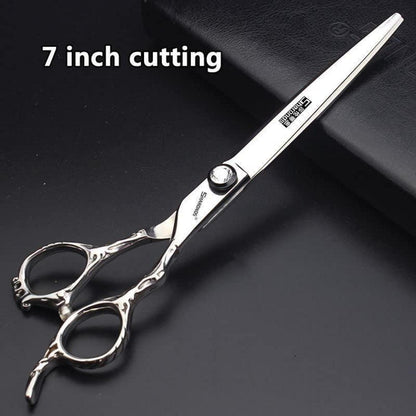 6 Zoll Japanische Friseurschere – Silberne Schlange Textur