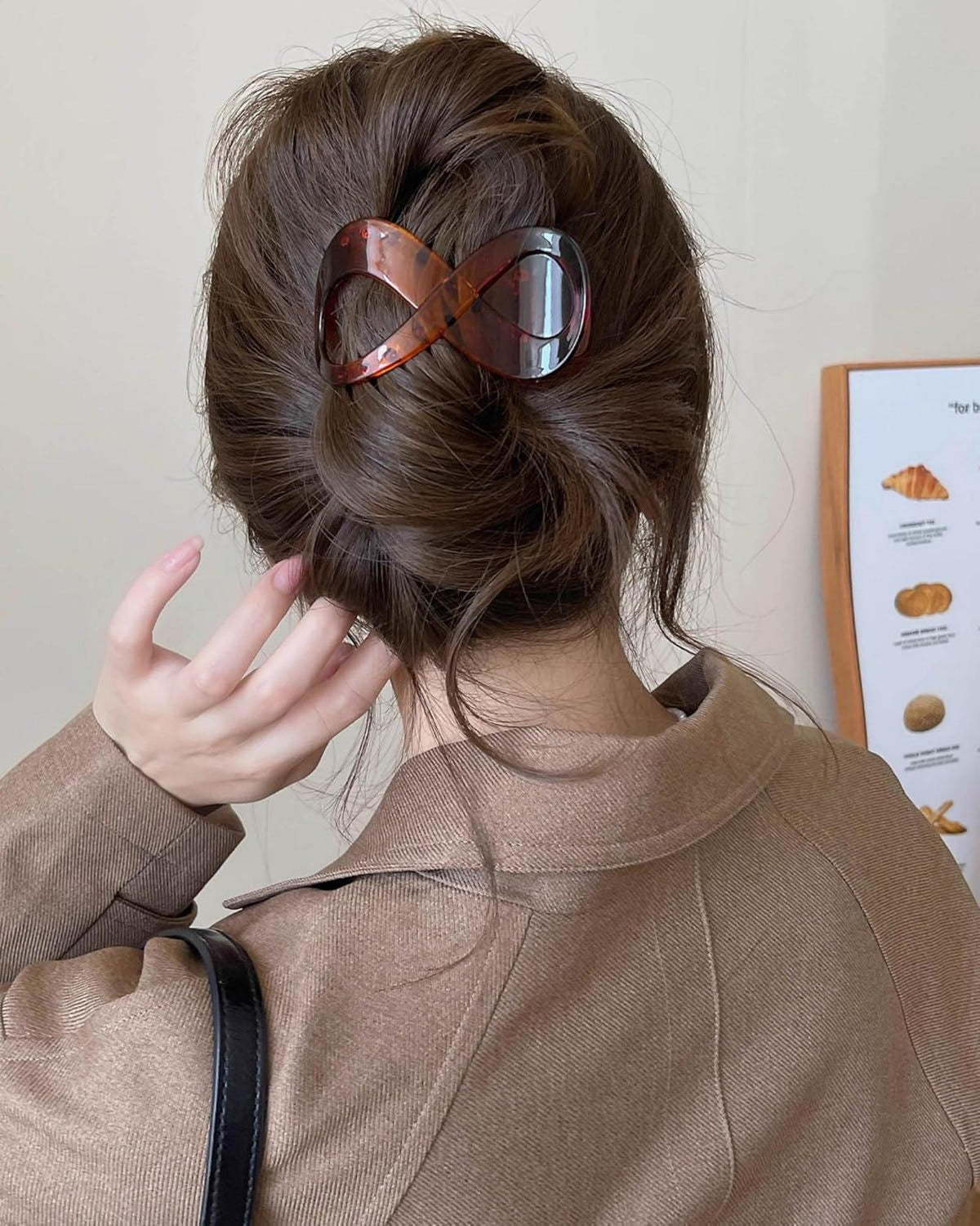 5er Set Vintage Haarspangen Damen Groß Dickes Haar Schwarz Fran. Haarklammer