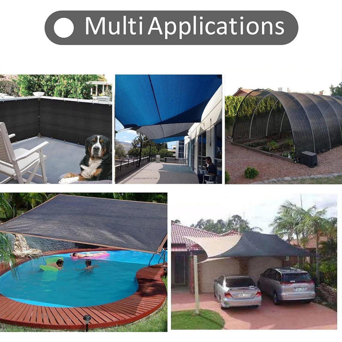 Sonnensegel 6x6m – Schattentuch für Garten, Terrasse & mehr