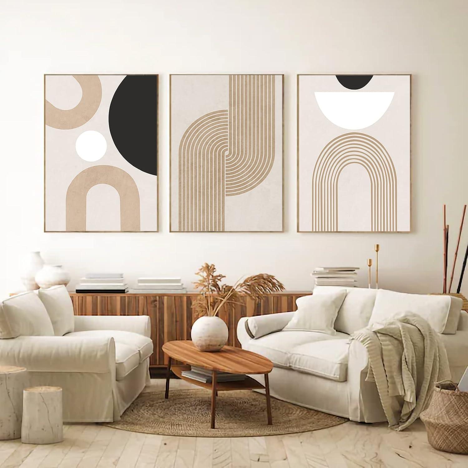 Premium Poster Set Moderne Abstrakte Kunst 3er Wandbilder 40x50cm